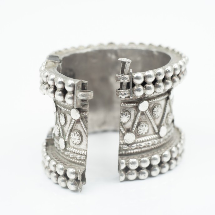 Bratara lata India 5cm Argint