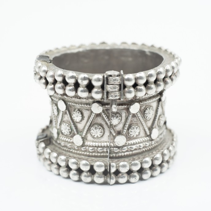 Bratara lata India 5cm Argint