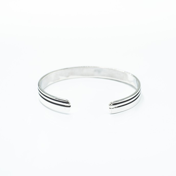 Bratara fixa plata doua linii Argint