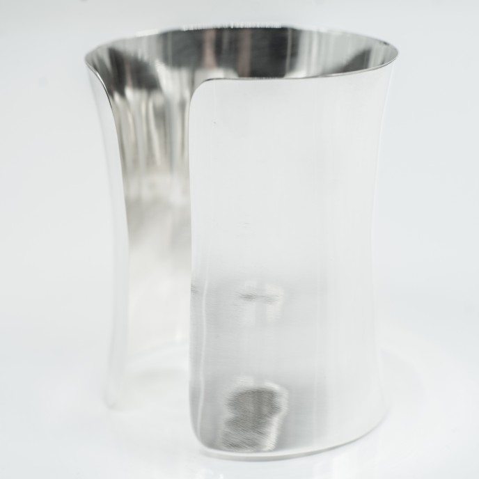 Bratara fixa lata 8 cm Argint