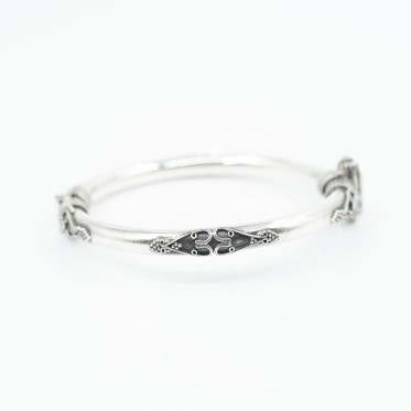 Bratara fixa India decor Argint