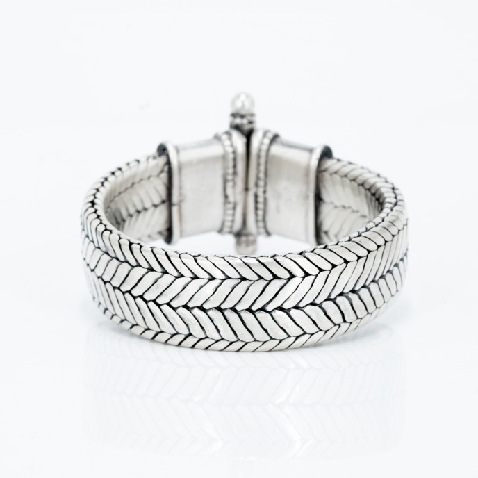 Bratara tip sarpe plat rac Argint