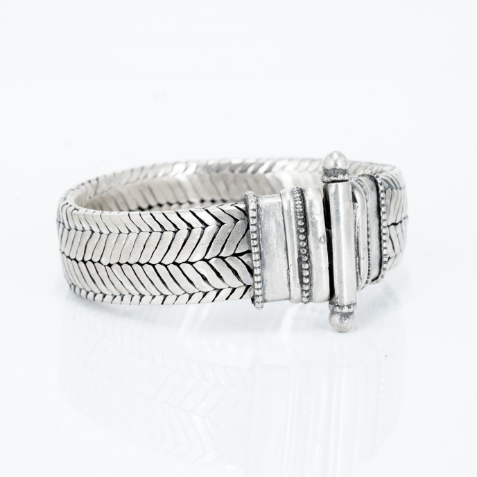 Bratara tip sarpe plat simpla Argint