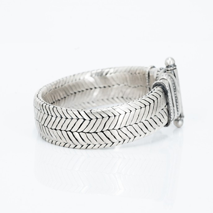 Bratara tip sarpe plat simpla Argint