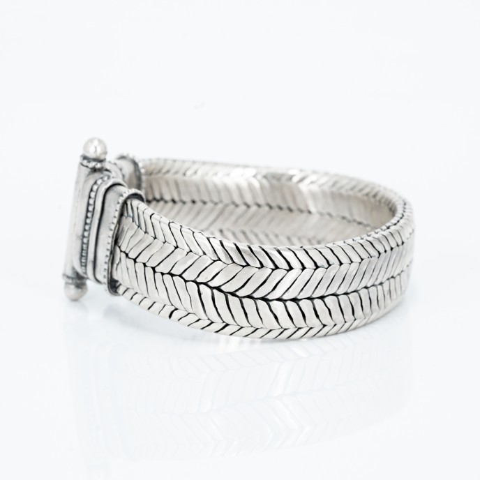 Bratara tip sarpe plat simpla Argint