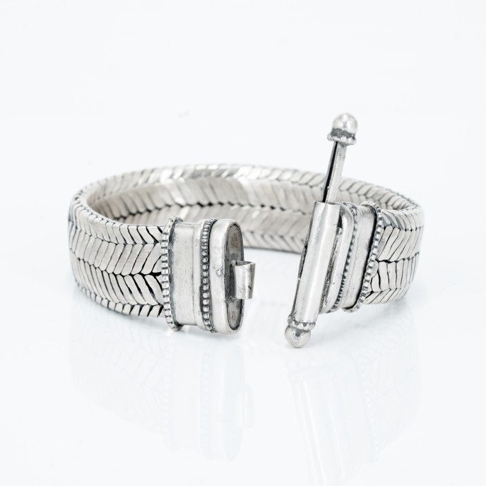 Bratara tip sarpe plat simpla Argint