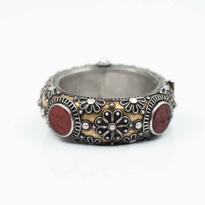 Bratara Afgana carneol margareta Argint