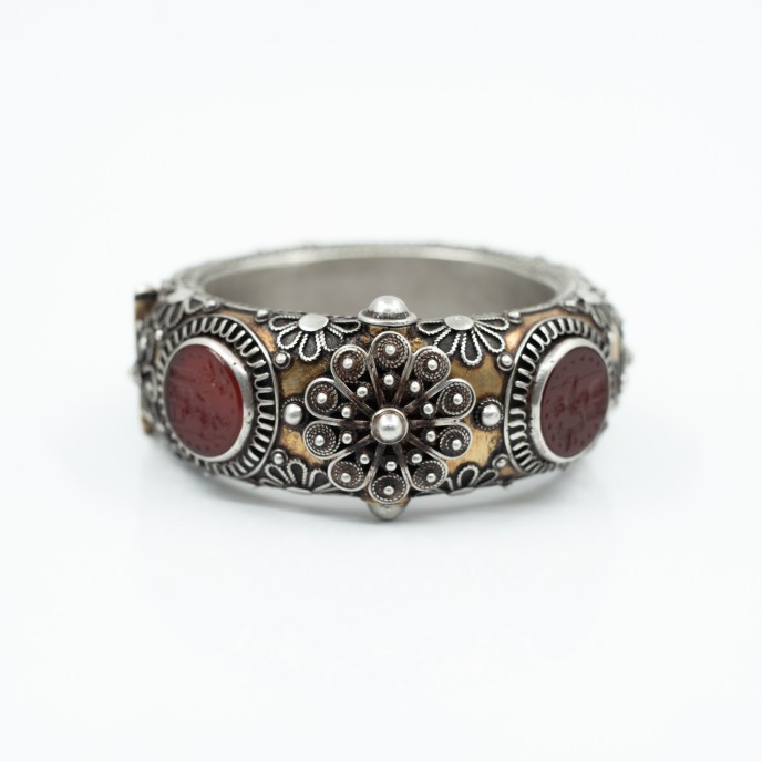 Bratara Afgana carneol margareta Argint