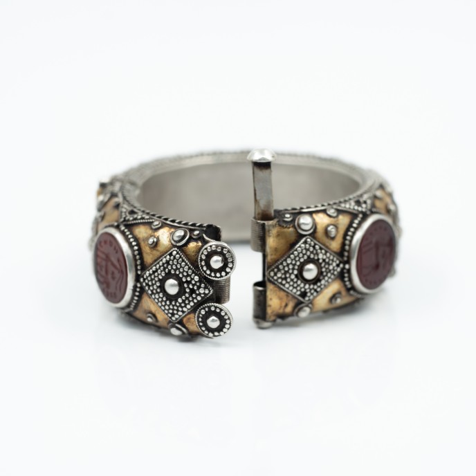 Bratara Afgana carneol romburi Argint