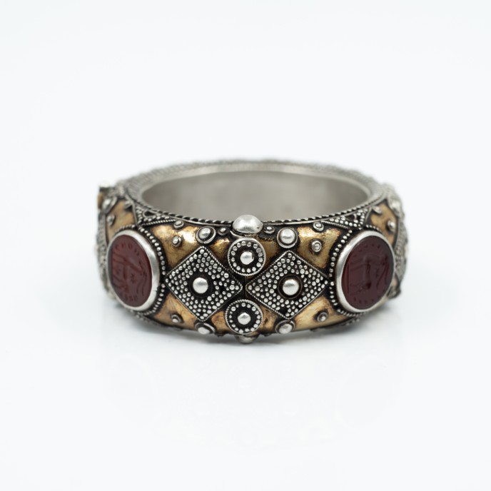 Bratara Afgana carneol romburi Argint