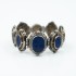 Bratara flexibila Afgana lapis-lazuli oval Argint