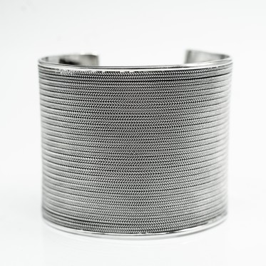 Bratara fixa plasa 6 cm Argint