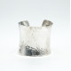 Bratara fixa concava hammered 6cm Argint