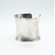 Bratara fixa concava hammered 6cm Argint