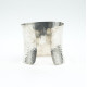 Bratara fixa concava hammered 6cm Argint