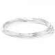 Bratara fixa rotunda 2*7*65mm Argint