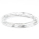 Bratara fixa rotunda 2*7*65mm Argint