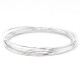 Bratara fixa rotunda 2*7*70mm Argint