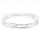 Bratara fixa rotunda 2*7*70mm Argint