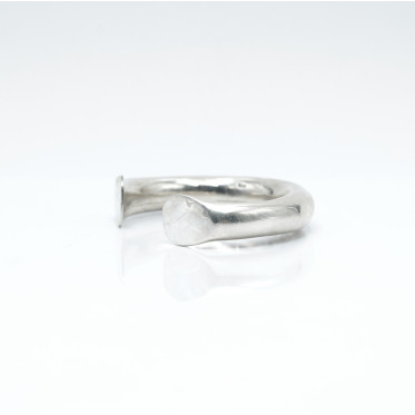 Bratara fixa rotunda tesita Argint