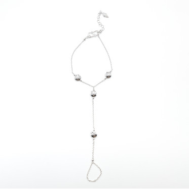 Bratara cu inel model spirala Argint