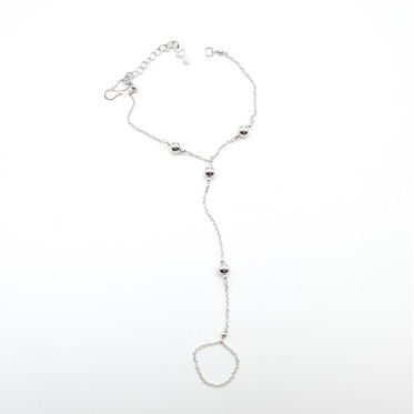 Bratara cu inel model bilute Argint