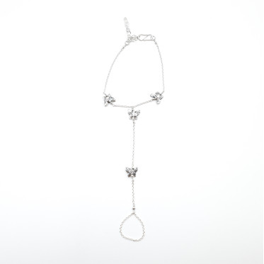 Bratara cu inel fluturasi Argint