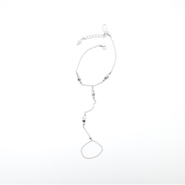 Bratara cu inel rombulete Argint