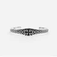 Bratara fixa cruce noduri celtice Argint