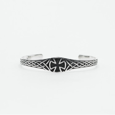 Bratara fixa cruce noduri celtice Argint