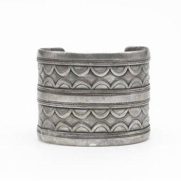 Bratara fixa etnica model valuri Argint