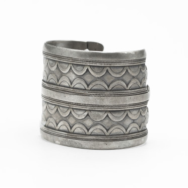 Bratara fixa etnica model valuri Argint