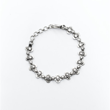 Bratara flexibila soare si inima Argint