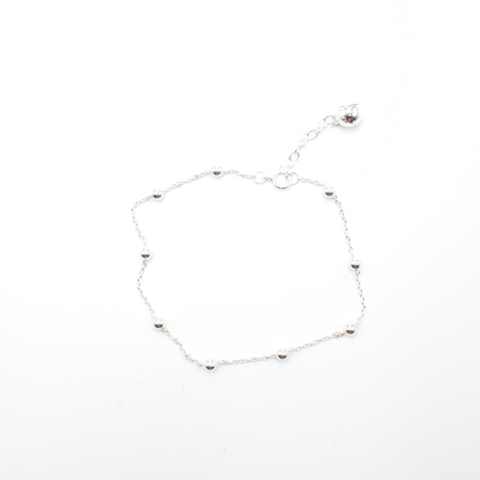 Bratara de picior cu bilute 4mm Argint