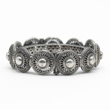 Bratara fixa India discuri solare Argint