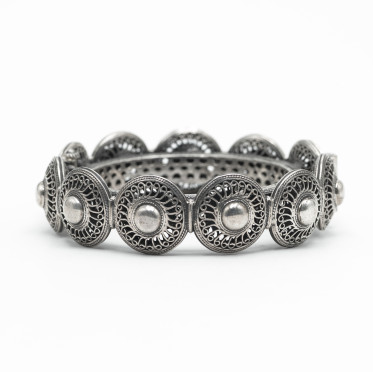 Bratara fixa India discuri solare Argint