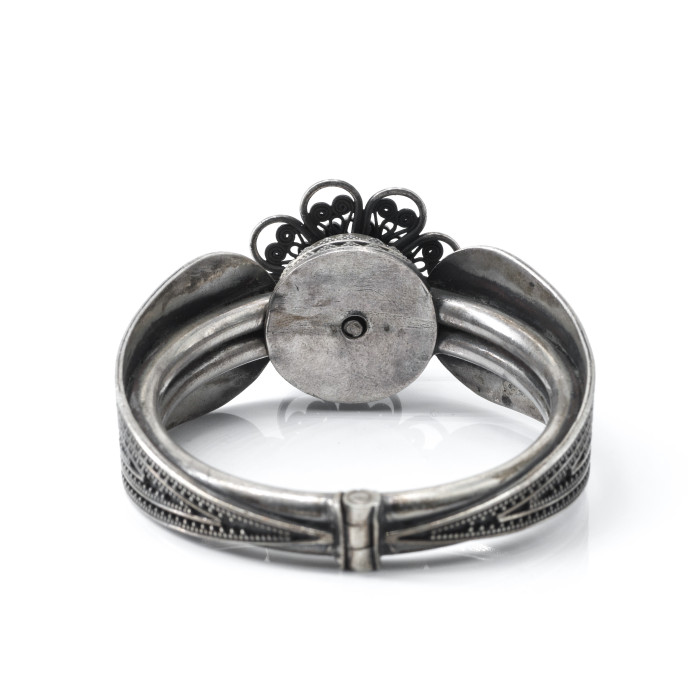 Bratara fixa India floare Argint