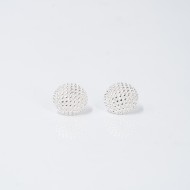 Cercei bombati puncte s Argint