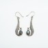 Cercei lungi curbati pietre naturale Argint