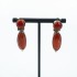 Cercei oval ascutit pietre naturale Argint