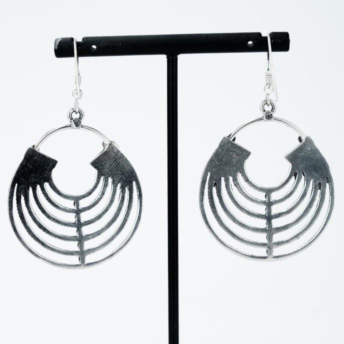 Cercei lungi sase cercuri Argint