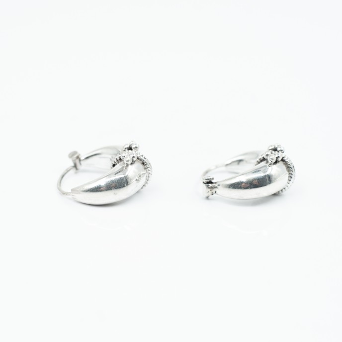 Cercei rotunzi goi sarma buline Argint