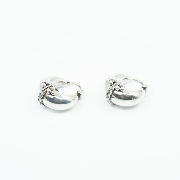 Cercei rotunzi goi sarma buline Argint