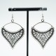 Cercei inima filigranata Argint