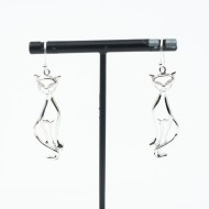 Cercei contur pisica m Argint