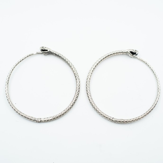 Cercei creola sarpe 3.8cm Argint