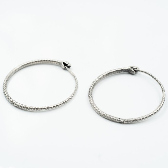 Cercei creola sarpe 3.8cm Argint