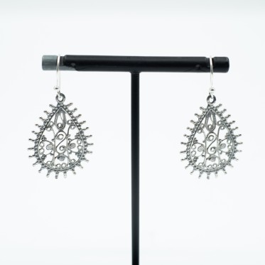 Cercei picatura filigranata s Argint