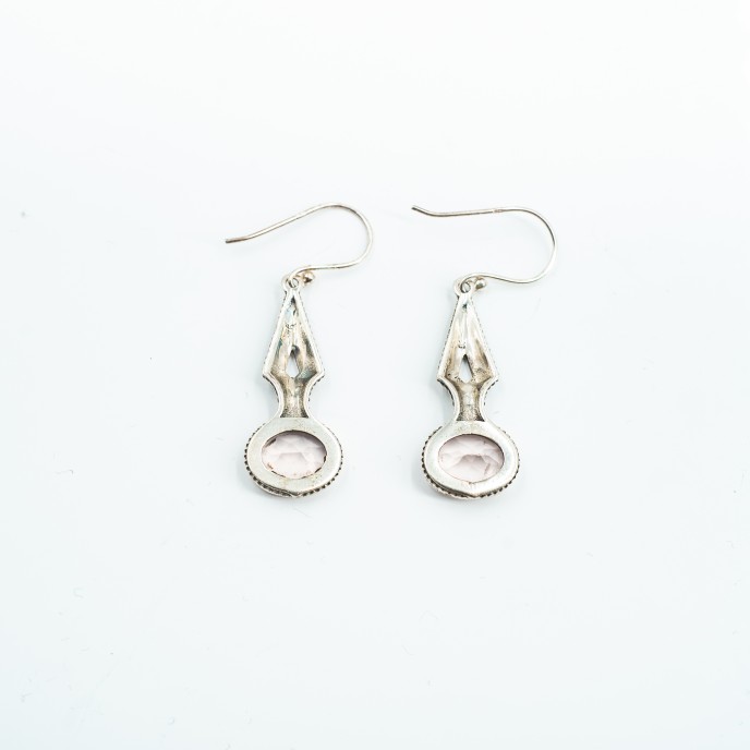 Cercei lungi con pietre naturale Argint