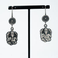 Cercei lungi Ganesha Argint